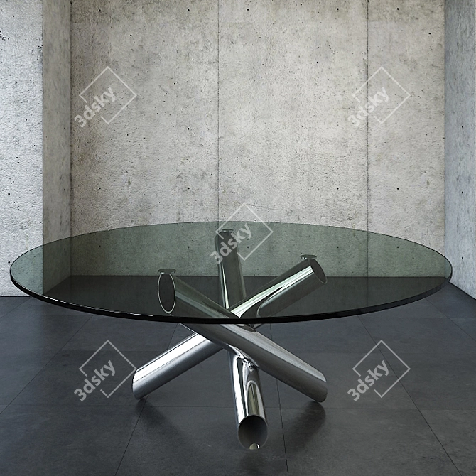 Circular 170cm Diameter Table 3D model image 1