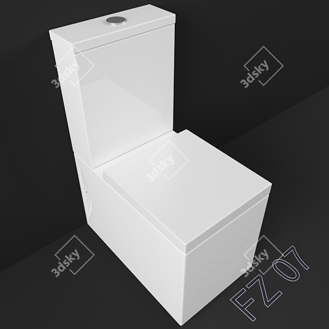 Simas Frozen: Stylish Toilet Collection 3D model image 2