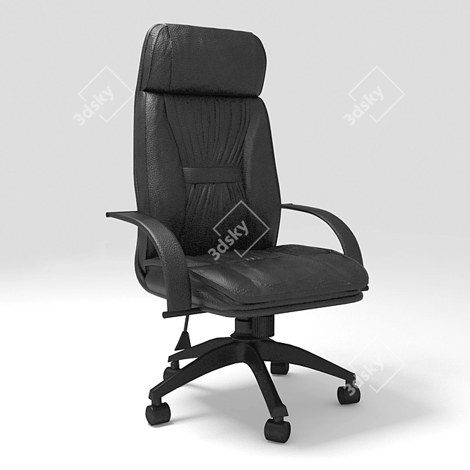 Modern Black Prado Armchair 3D model image 1