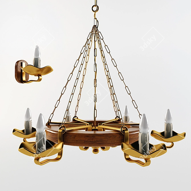 Timeless Elegance: Classic Ceiling Lamp 3D model image 1