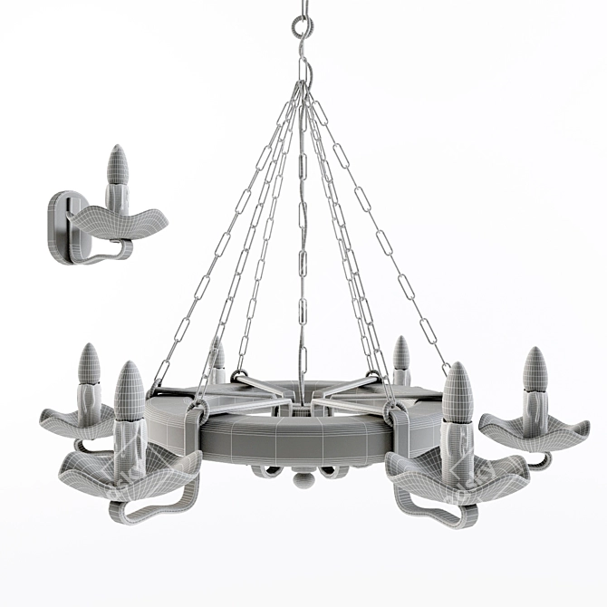 Timeless Elegance: Classic Ceiling Lamp 3D model image 3