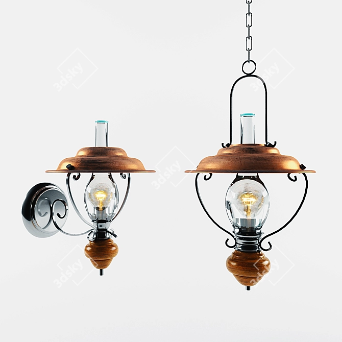 Nostalgiq Classic Ceiling Lamp 3D model image 1