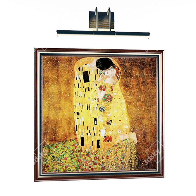 Title: Klimt's "Kiss" Masterpiece 3D model image 1