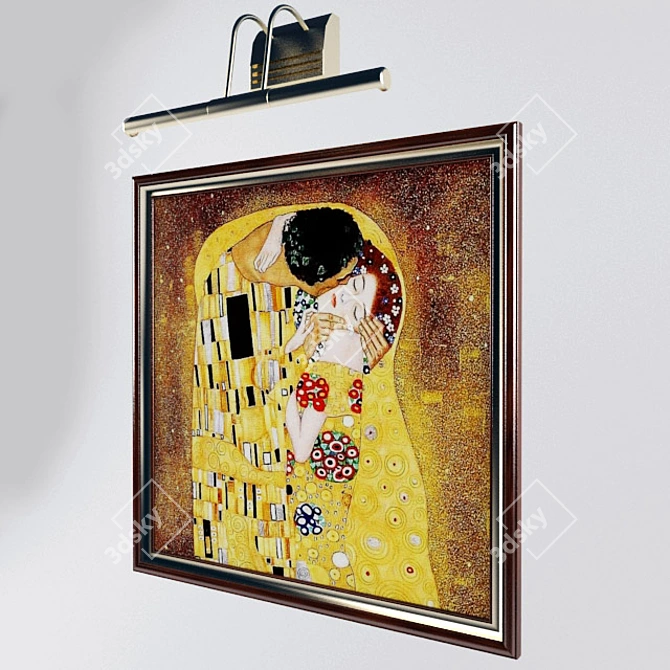 Title: Klimt's "Kiss" Masterpiece 3D model image 2
