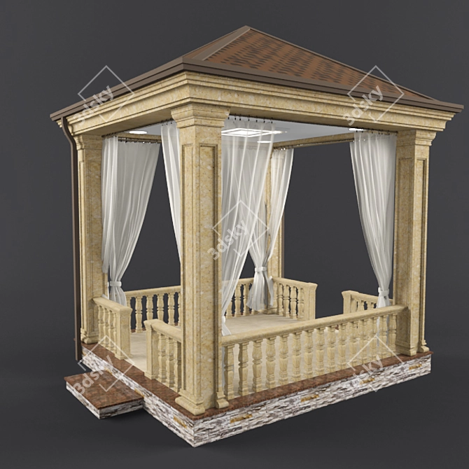 Garden Oasis Arbor 3D model image 1