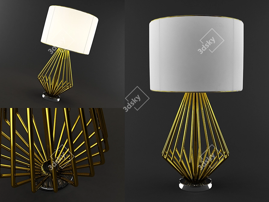 Golden Elegance: Truman Table Lamp 3D model image 1