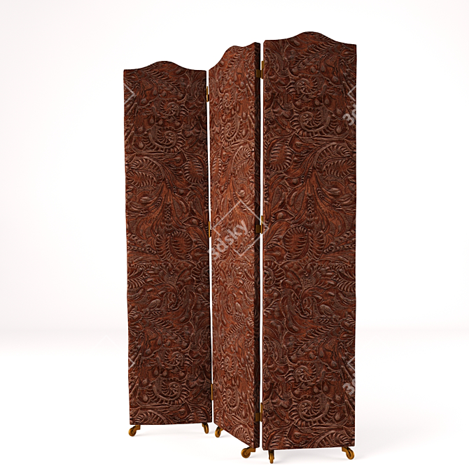 Antique Folding Screen 3D model image 1