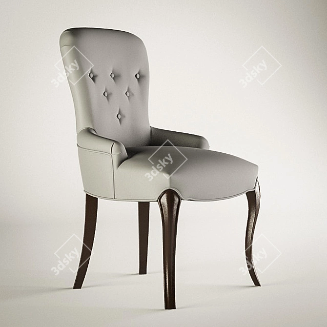 Elegant Renaissance Chair by Angelo Cappellini 3D model image 1