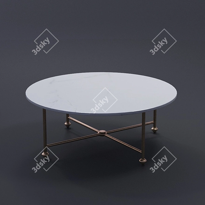 Elegant Round Cocktail Table 3D model image 1