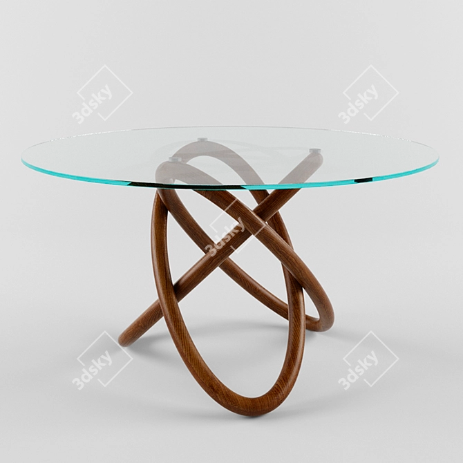 Cattelan Italia Carioca Round Dining Table 3D model image 1