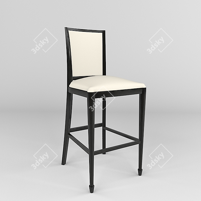 Stylish Bar Chair 3D model image 1