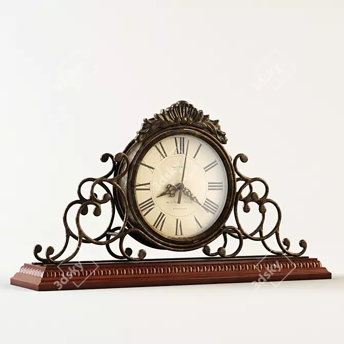 Elegant Adelaide Mantel Clock 3D model image 1