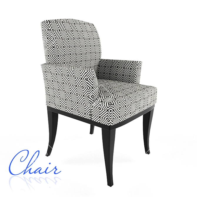 Elegant Accent Chair 3D model image 1