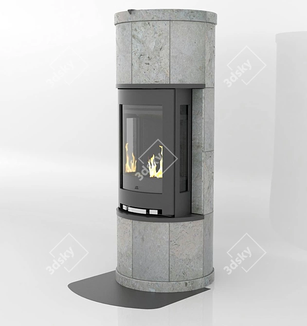 Sleek and Efficient: Jotul F 370 Fireplace 3D model image 1