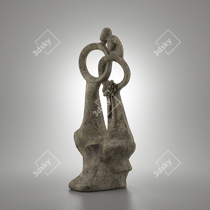 Tender Embrace Figurine 3D model image 2