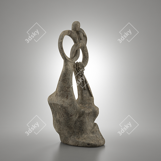 Tender Embrace Figurine 3D model image 3