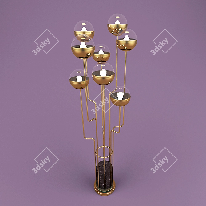 Elegant Niku Floor Light 3D model image 1