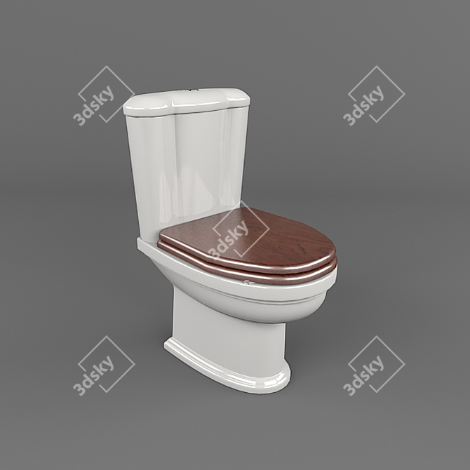 Title: Stylish Ceramic Toilet 3D model image 1