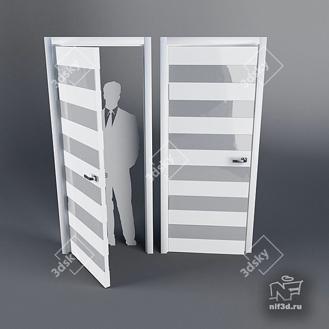 Modern Steel Door 3D model image 1