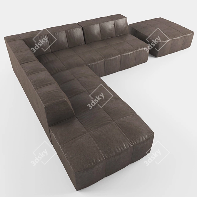 Modern Modular Corner Sofa 3D model image 1