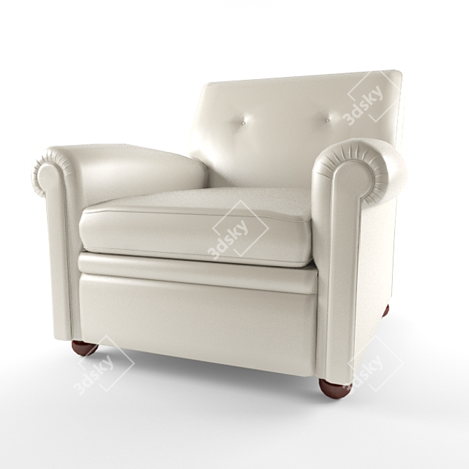 Cozy Aaron Armchair with v-ray 3D model image 1