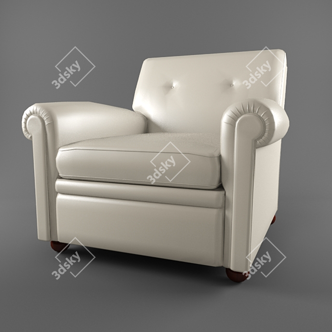 Cozy Aaron Armchair with v-ray 3D model image 2