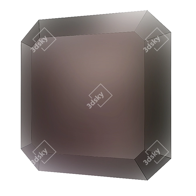 Elegant Octagonal Mirror 3D model image 2