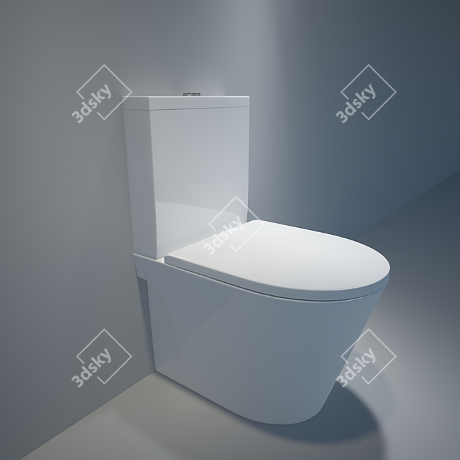 Catalano Zero 62: Sleek and Compact Toilet 3D model image 1