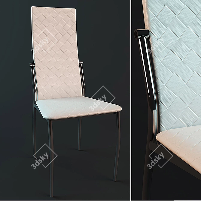 Silver Braid F-68: Elegant Glass Furniture 3D model image 1
