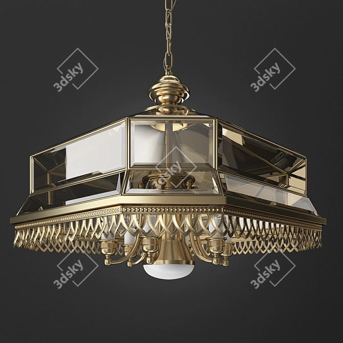 TINKO Tiffany Chandelier 224 3D model image 1