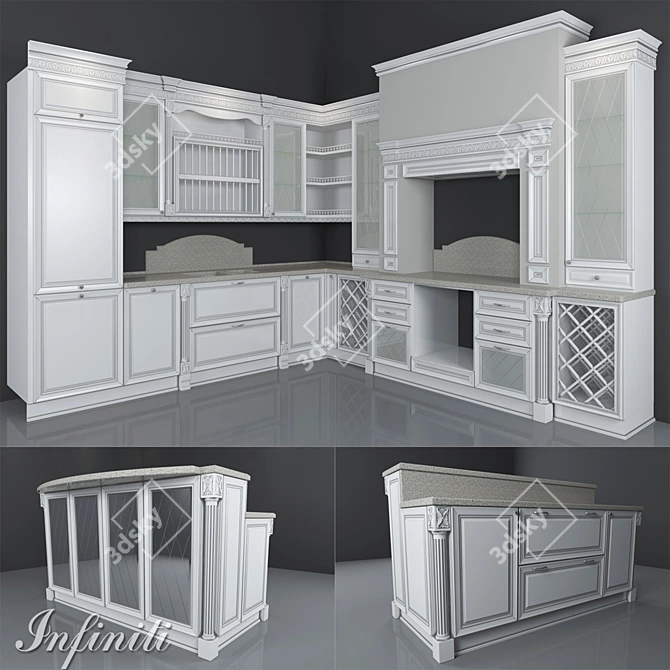  Elegant Italian Kitchen Infiniti 3D model image 1