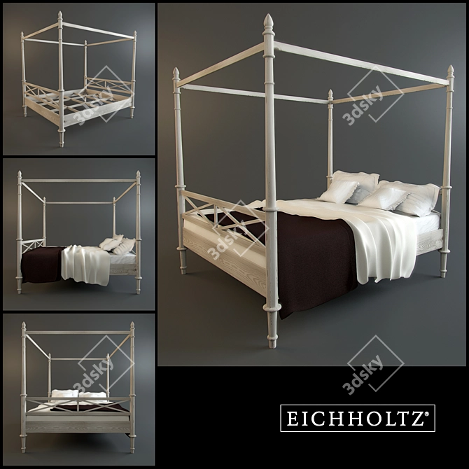 Elegant Eichholtz Westbury Bed Canopy 3D model image 1