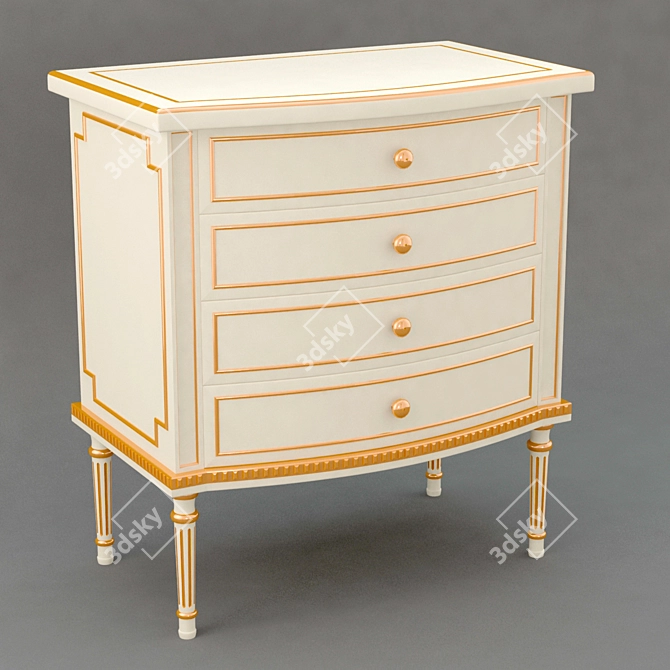 Elegant Montecarlo Nightstand 3D model image 1