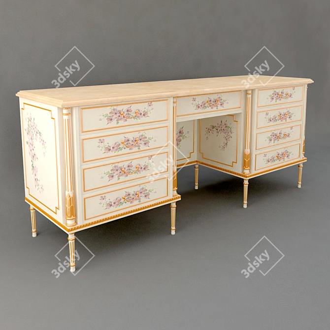 Meroni Francesco 500 Table: Elegant & Spacious 3D model image 1