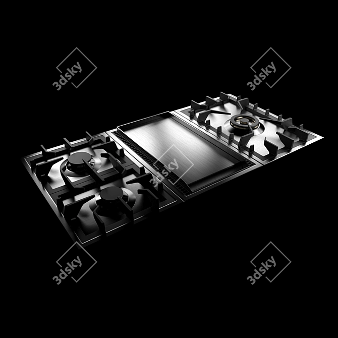 ILVE Triple Ring Gas Burner 3D model image 2