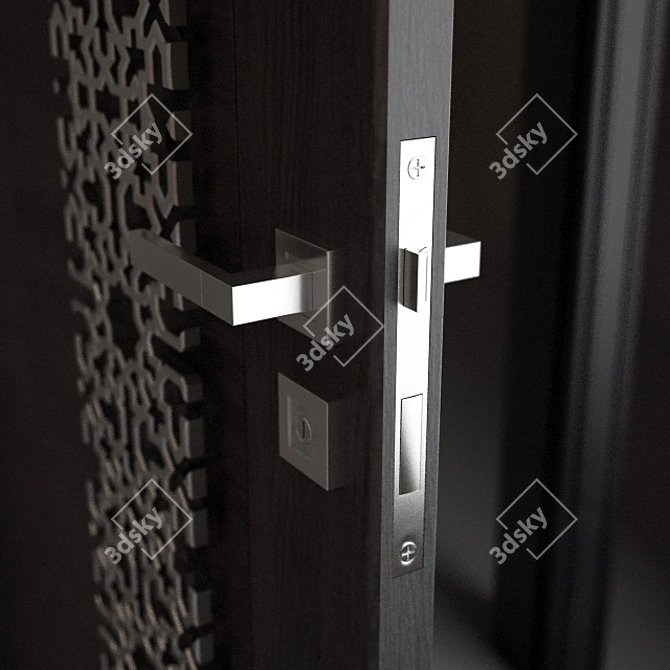 Stylish Islamic Pattern Door 3D model image 2