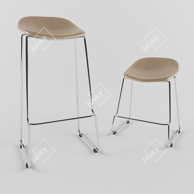 Elegant CH03 Chair 3D model image 1