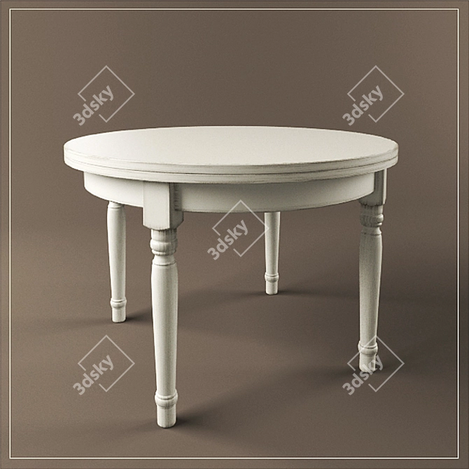 Elegant Oak Dining Table 3D model image 1