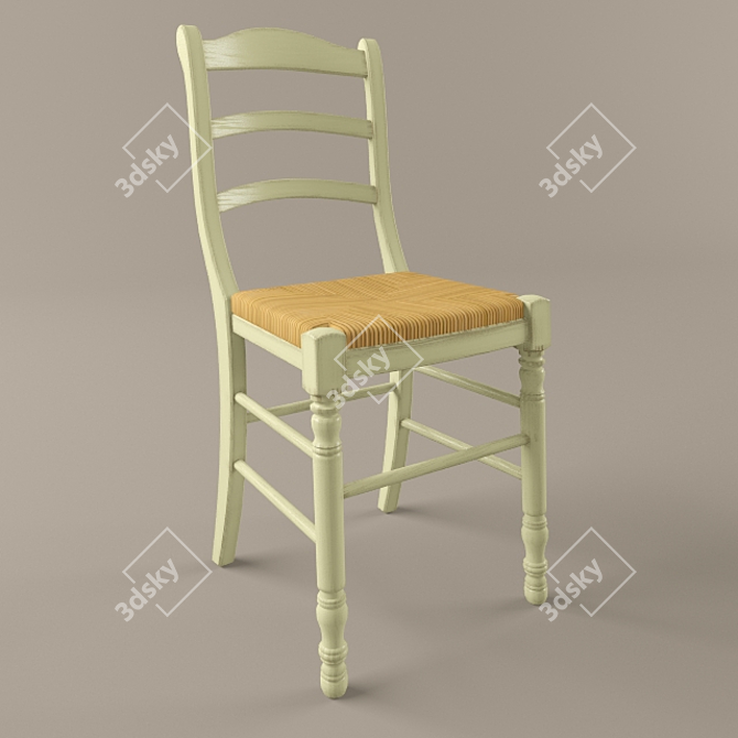Provençal Style Chair 3D model image 1