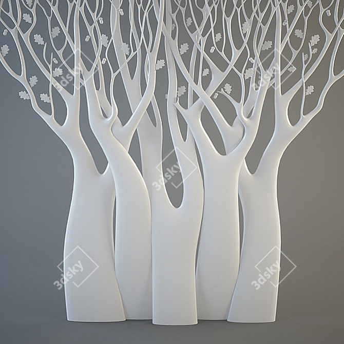 Metallic Wire Gypsum Screens 3D model image 1