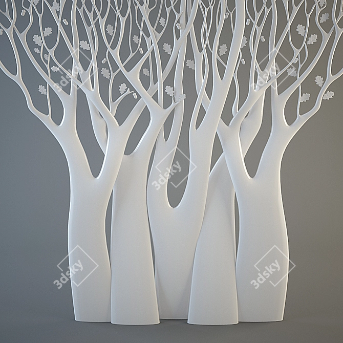 Metallic Wire Gypsum Screens 3D model image 2