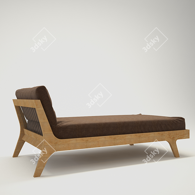 Cozy Chaise Lounge 3D model image 1