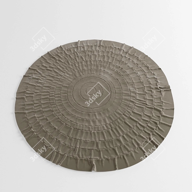 Round Rug | 570mm Radius | Bathroom or Living Room | 3D Models Included 3D model image 2