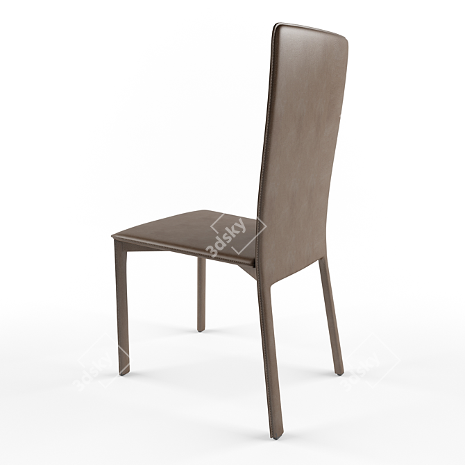 Sleek Italian-Designed Calligaris Slim Chair 3D model image 2