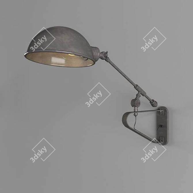 Industrial Loft Wall Mount Sconce 3D model image 1