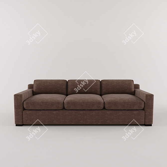 Sleek and Stylish Modern Sofa 3D model image 1