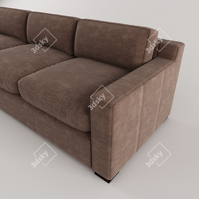 Sleek and Stylish Modern Sofa 3D model image 2