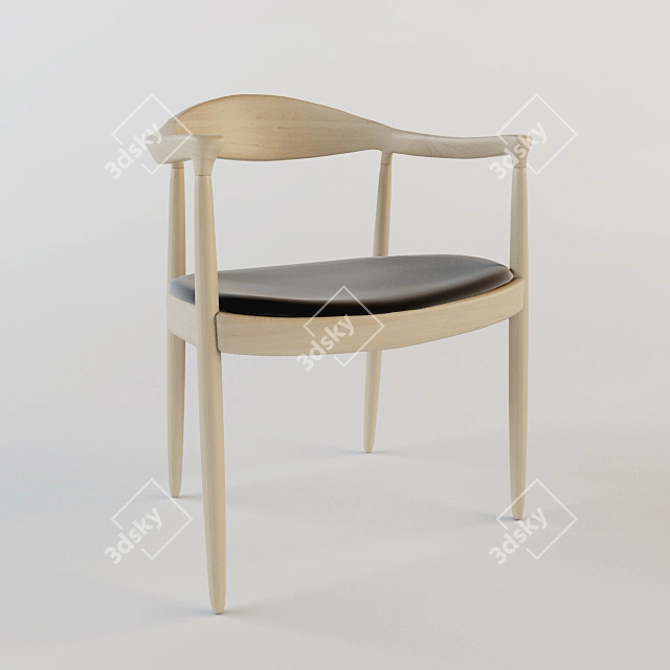 Vintage Danish Design Chair 3D model image 1