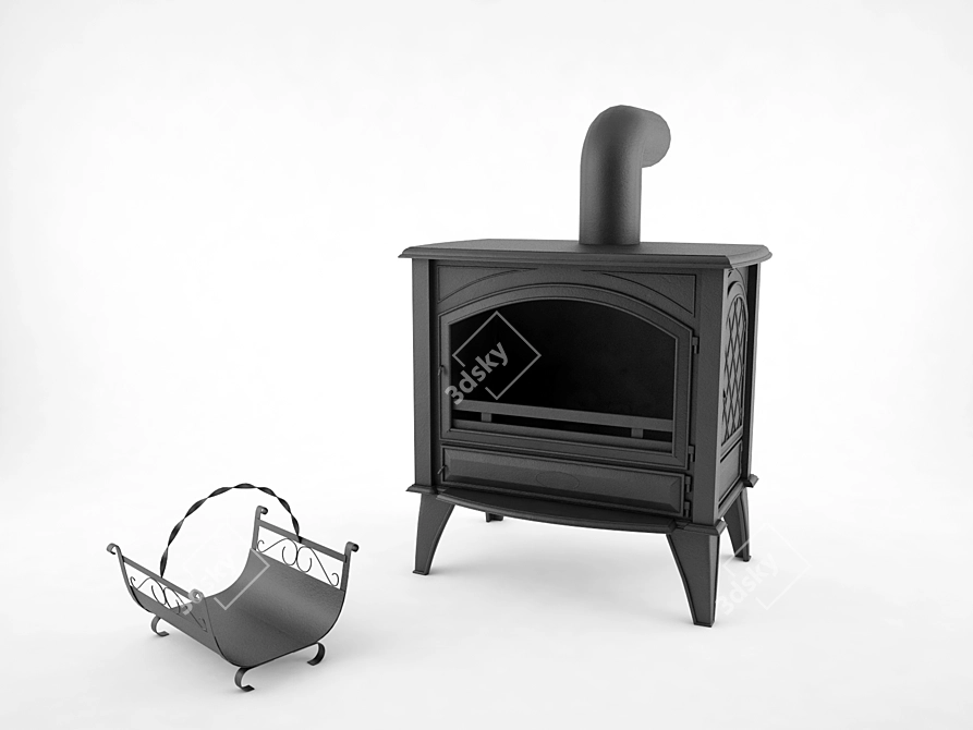 Dovre 760 CB: The Ultimate Fireplace 3D model image 1