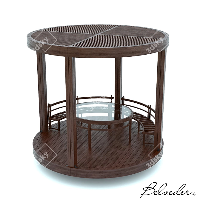 Elegant Rotunda 3x3m 3D model image 1